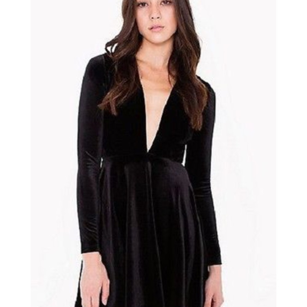 Velvet American apparel with tags plunging dress